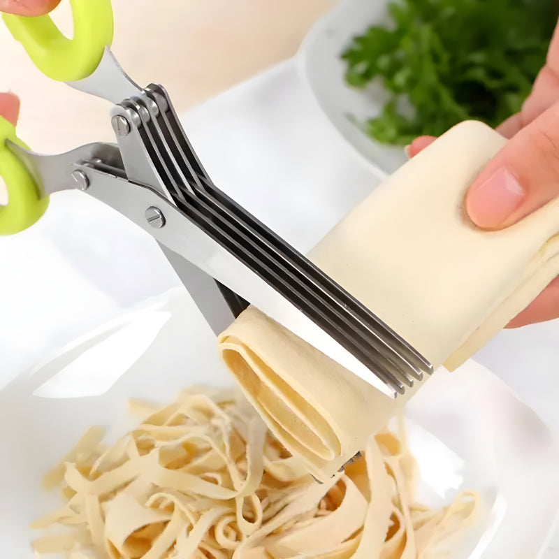 5-Layer Multifunctional Vegetable & Fruit Cutter Kitchen Scissor