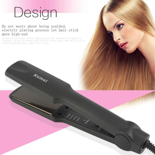 Kemei Professional Hair Straighteners Flat Iron Tourmaline Ceramic Hair Care Styling Tool