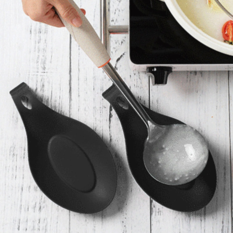 Pack Of 10 Heat-Resistant Spoon Shelf Rest Spatula Holder Kitchen Storage Tool Scoop Bracket Stands