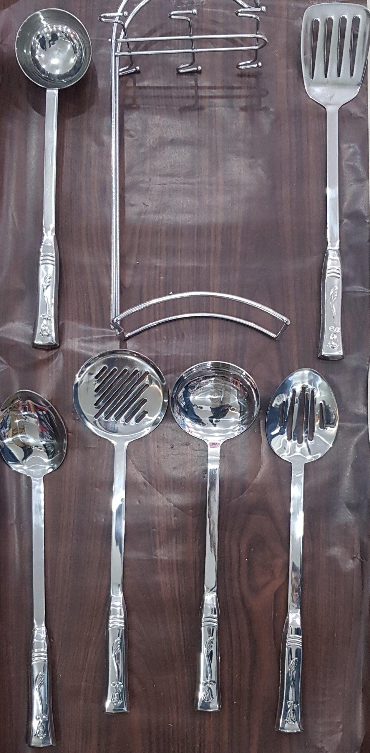 7pcs Stainless Steel Cutlery Set with Holder Stand High Quality