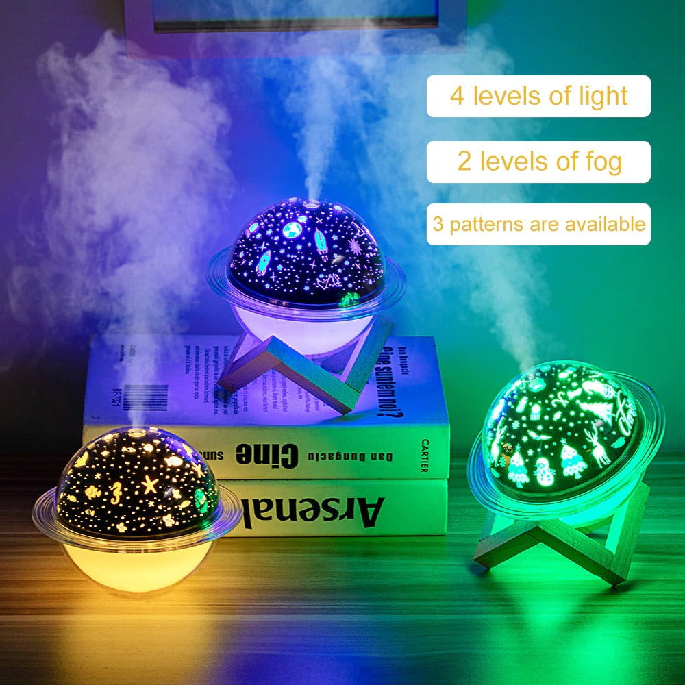 Projection Lamp Air Humidifier Aromatherapy Diffuser For Kid Room Ultrasonic