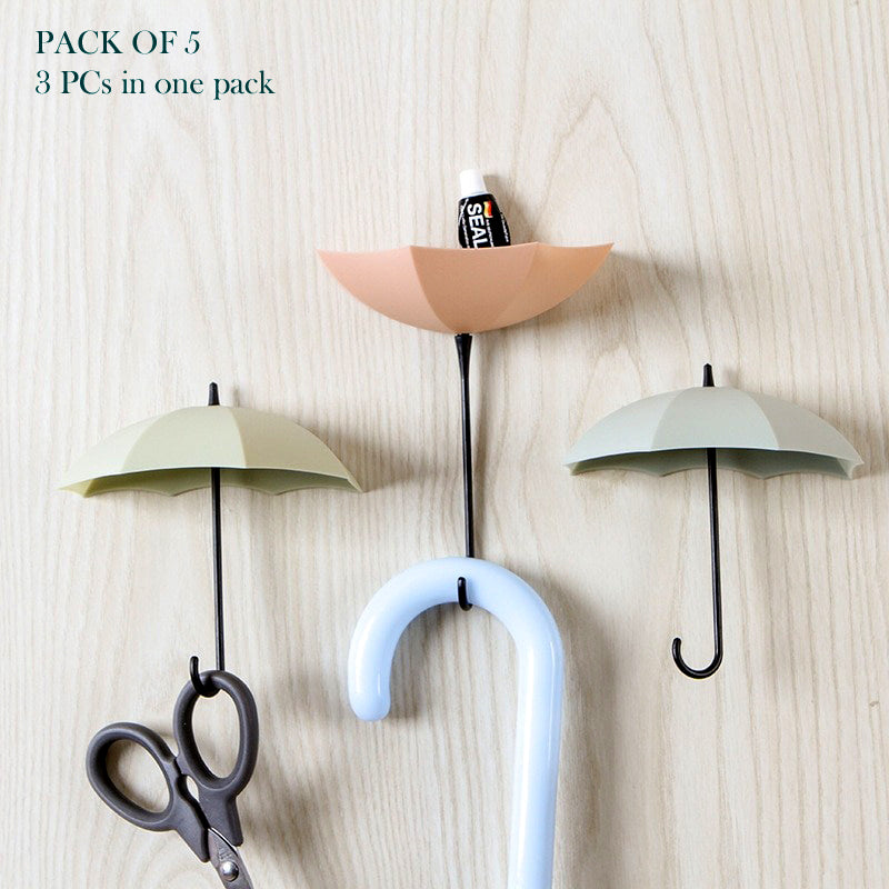 Pack Of 15 Pcs Umbrella Hook Wall Door Key Hanger Key Holder Decorative Hooks