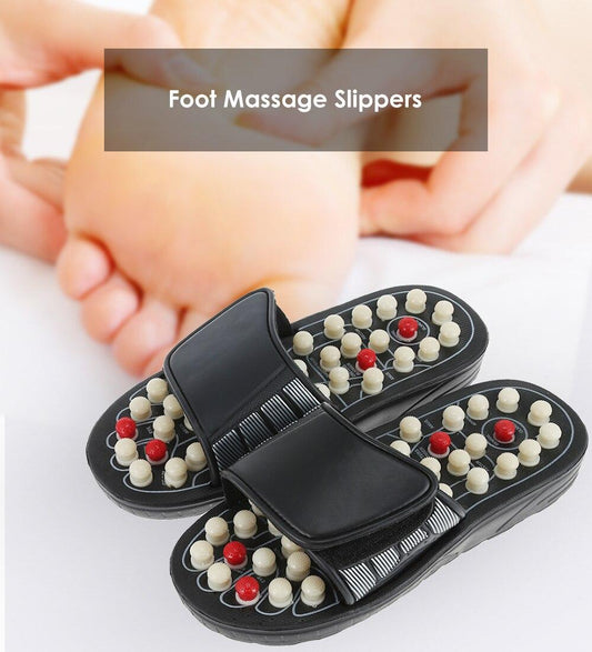 Foot Massage Slipper Foot Care Rotating Acupuncture Height Adjustable Foot Relax Massager Sandal Reflex Slipper