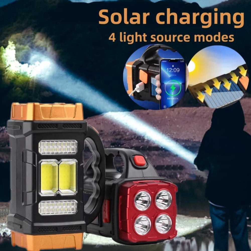 Multifunctional Portable 38W Solar Emergency Lamp With Power Bank