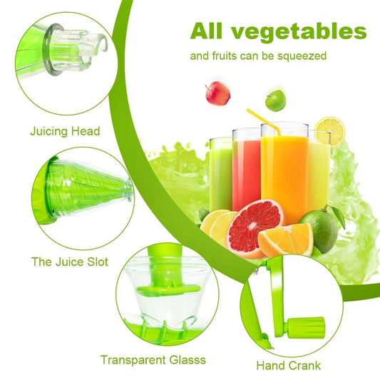 Multifunction Manual Hand Juicer Fruit Vegetable Extractor Portable DIY Kitchen Tools With Base