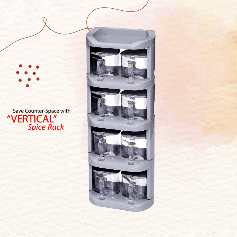 Pretty Neat 5 Tier New Vertical Style Spice Rack 8 PCs Set