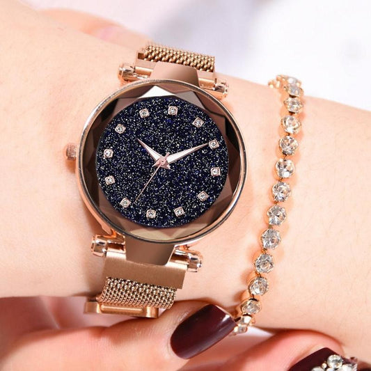 Luxury Women Watch Fashion Elegant Magnet Buckle Vibrato Ladies Wrist Watch Quartz