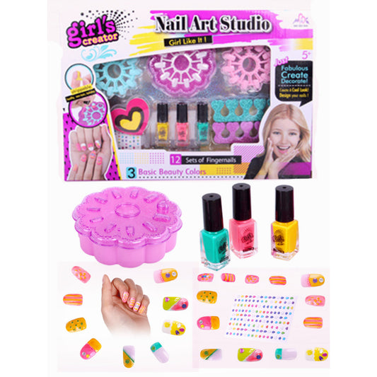 Nail Art Studio Girl’s Creator Fabulous Decorator Sparkling Nail Set