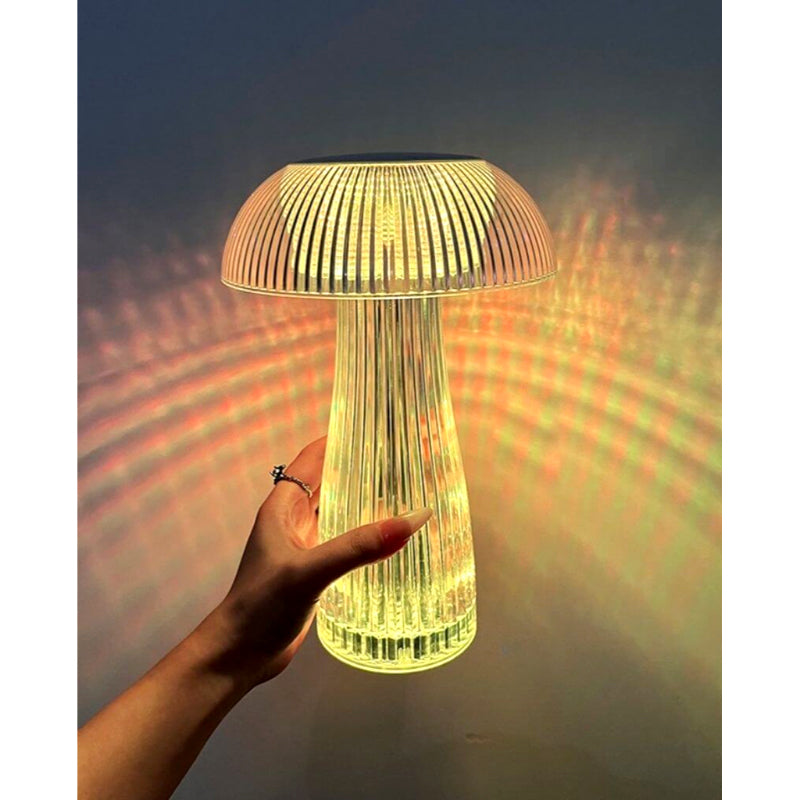 Mushroom Shape USB Rechargeable RGB Lighting Touch And Remote Control Table Lamp