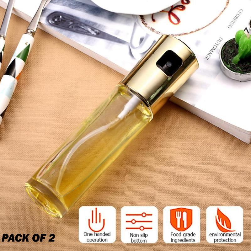 Set of 2 pcs Kitchen Baking Oil Cook Spray Bottles – Vinegar Dispenser Cooking Tools with Oil Sprayer