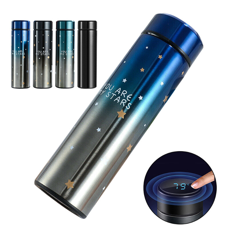 500ml Stainless Steel Starry Sky Gradient LED Temperature Display Vacuum Insulated Bottle