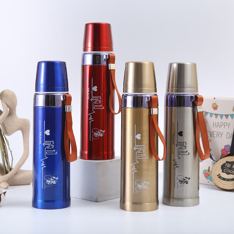 800ml Stylish Double Layer Stainless Steel Thermos Vacuum Insulated Bottle