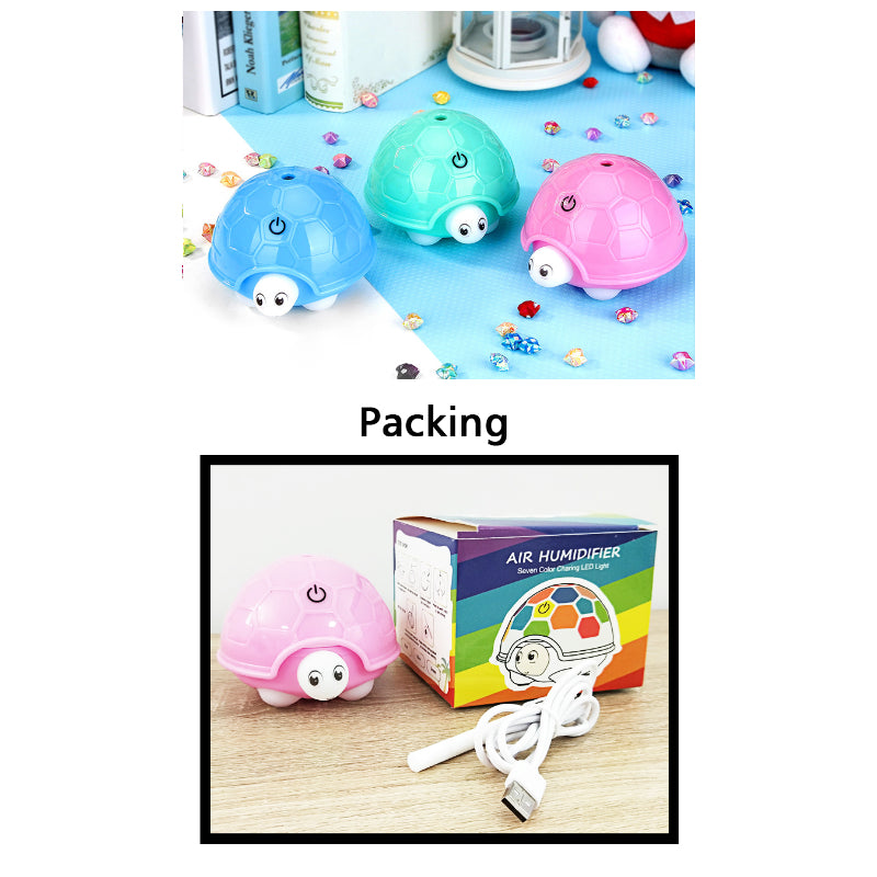 160ml Mini Turtle LED Air Humidifier With 7 Color Changing Light