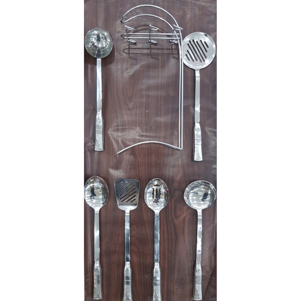 7pcs Stainless Steel Cutlery Set With Holder Stand High Quality