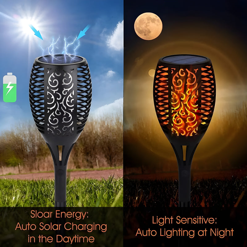 XF-6017 Solar Flame LED Light Lamp Enhance Your Outdoors With Stunning Decoration