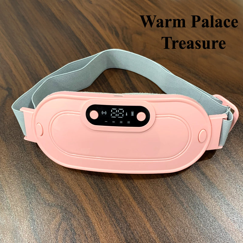 Smart Menstrual Heating Pad With Digital Display Vibrating Relief And Warm Palace Belt For Waist Pain And Cramps