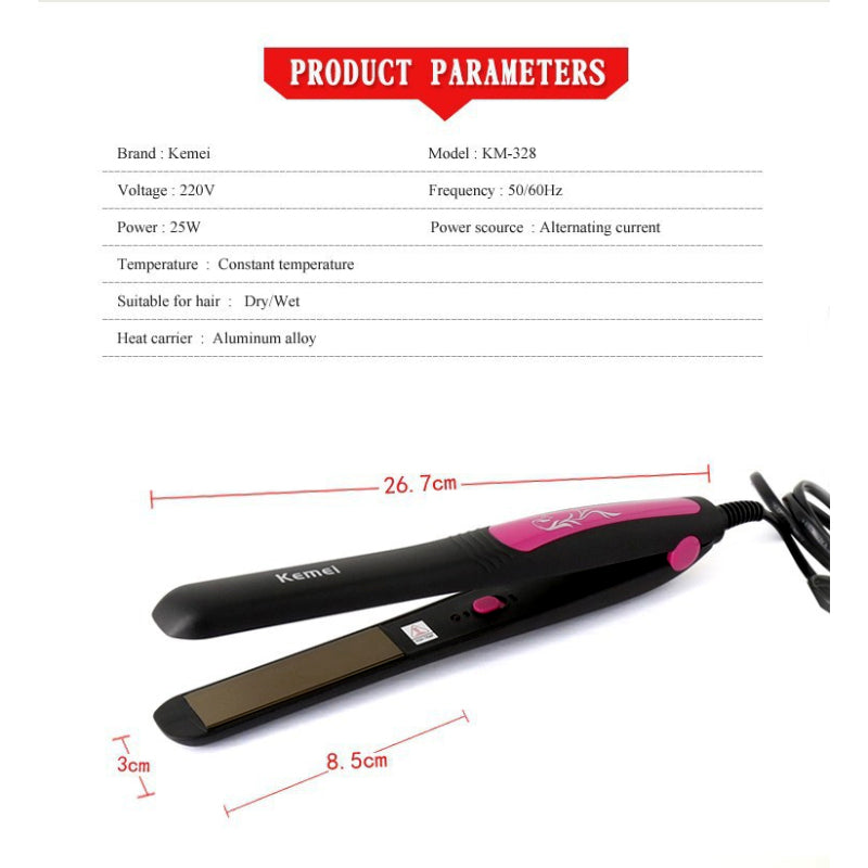 KM-328 Kemei Flat Iron Professional Hair Straightener